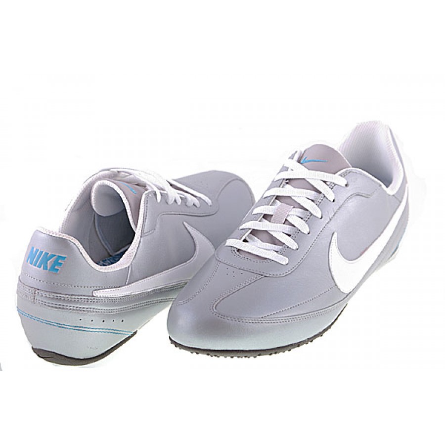 сребристи кожени маратонки nike